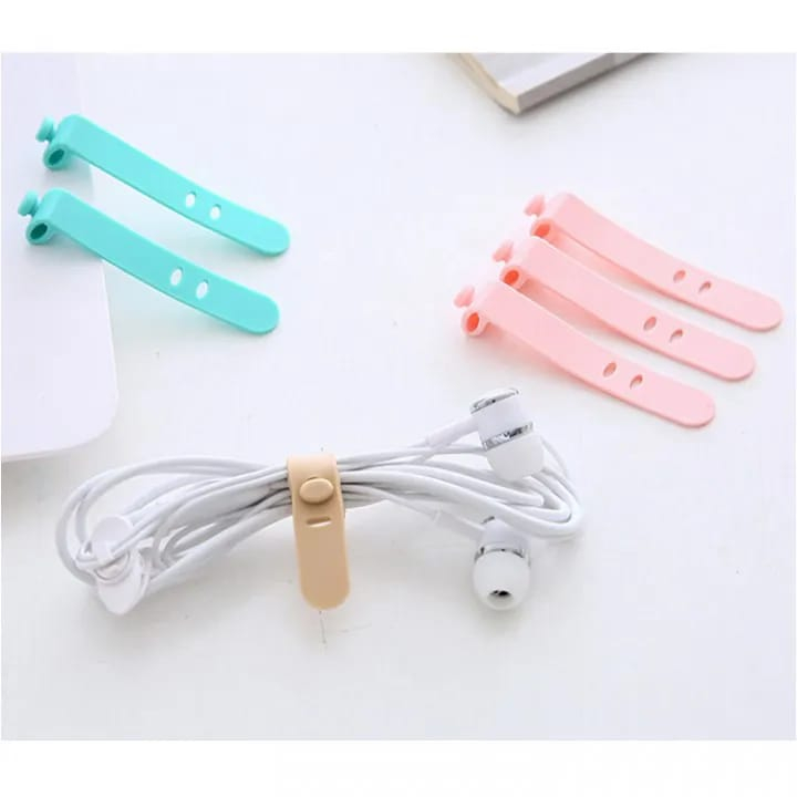 Pengikat Kabel Penggulung Penjepit Perapih Clip Kabel Cable Cord Holder Macaron Murah Pandawajayaacc