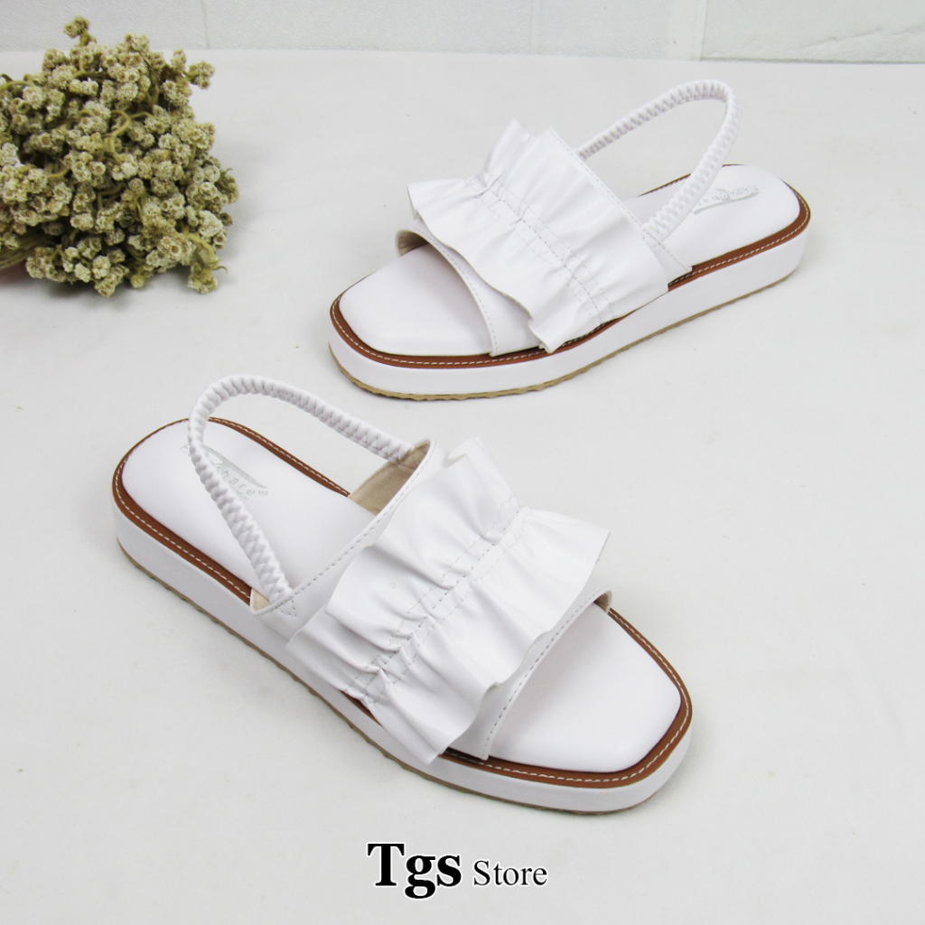 Sandal Slop Wanita Tali Kerut NJ 01