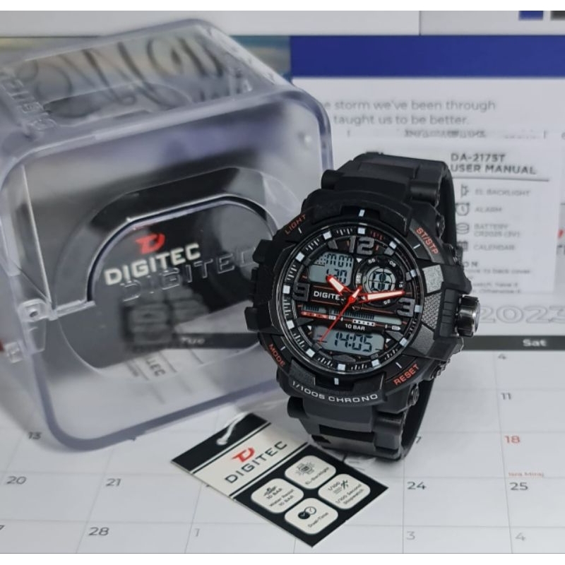 JAM TANGAN PRIA DIGITEC JARUM DIGITAL ORIGINAL
