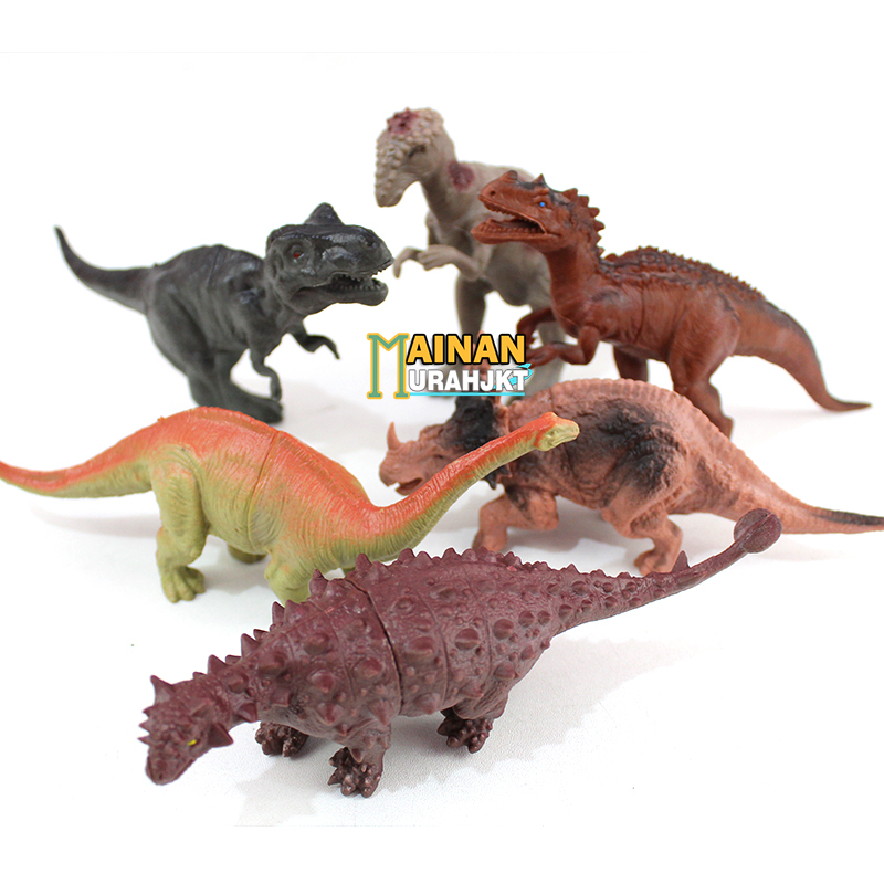 MAINANKEI MAINAN ANAK HEWAN KARET 17812 DINOSAUR ROYALE KANTONG ISI 6 HEWAN KARET DINO