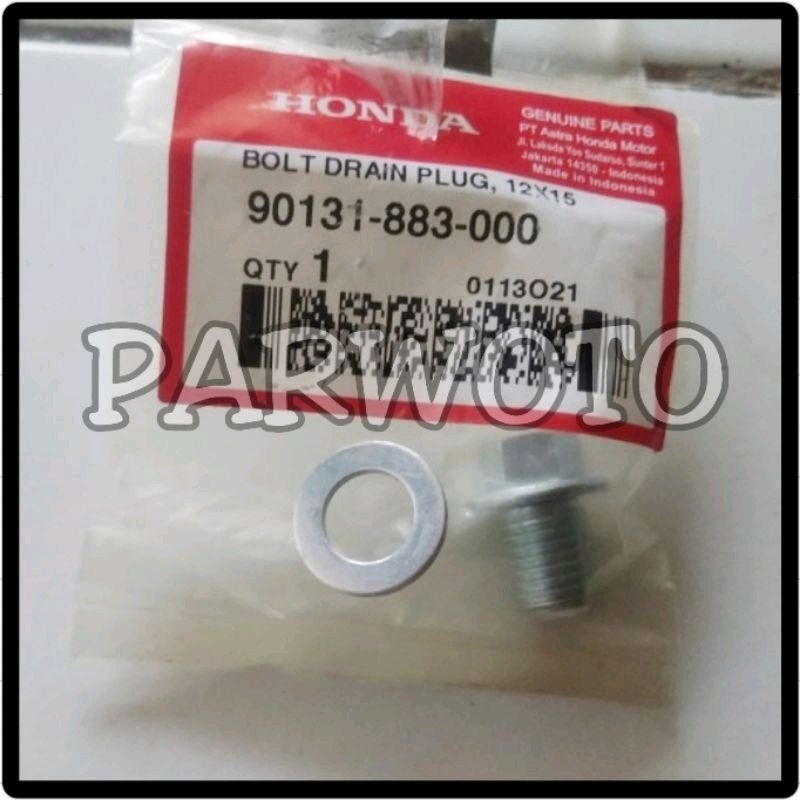 Baut Ring Tap Tutup Oli Bolt Drain Plug Honda PNP KLX Dtracker Kaze Blitz ZX130 W175 Ninja 250 ZX25R