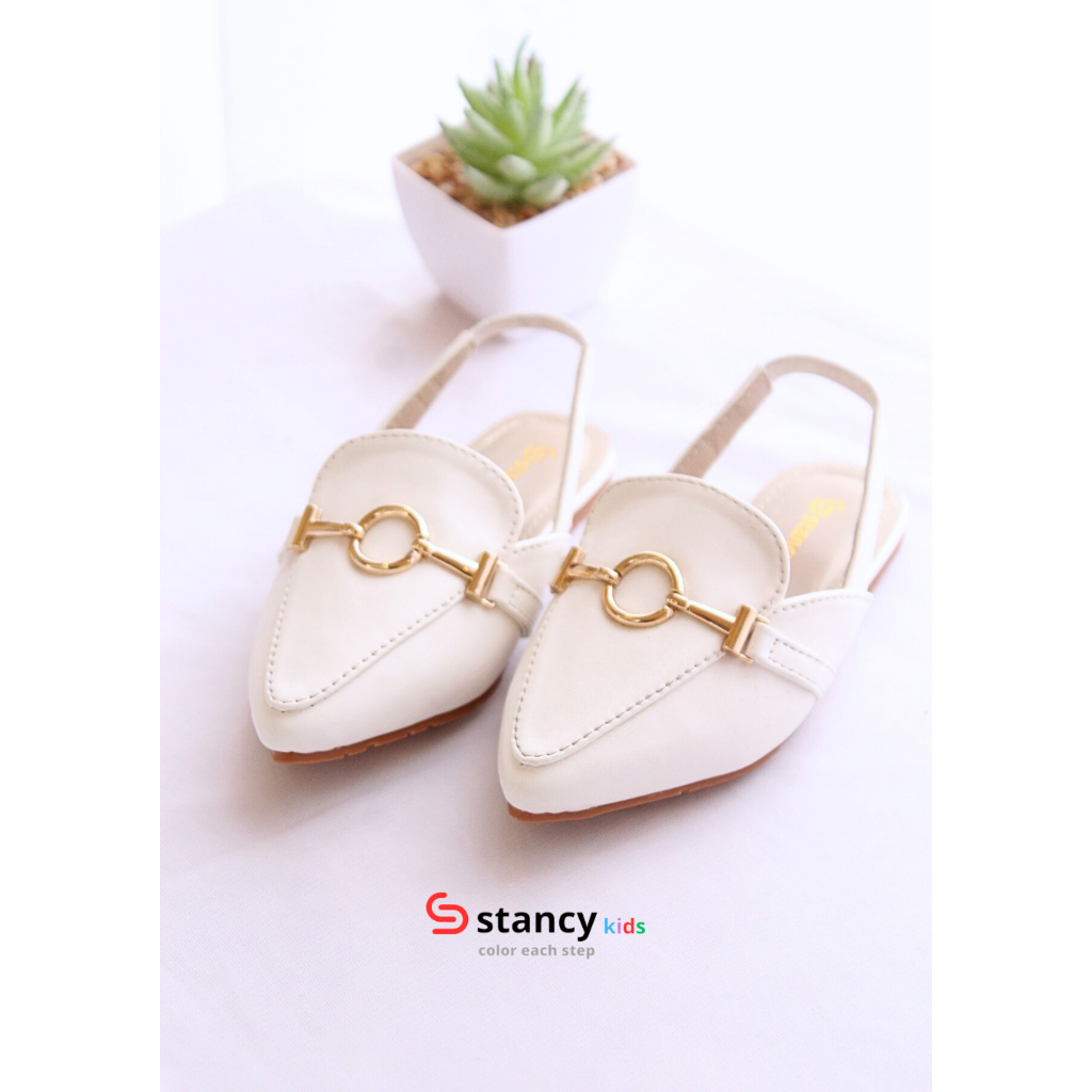 Stancy Kids x janitra Sepatu Sandal Anak Fashion casual  premium  Slipper albani bahan polos sol karet dan acc  logam