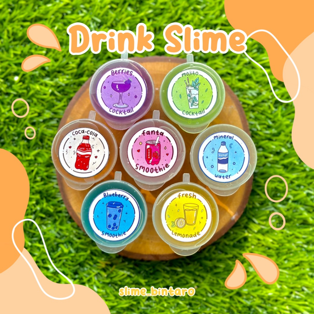 DRINK SLIME 25 ML BY SLIME_BINTARO || SLIME TERMURAH || SLIME KUALITAS TERBAIK || SLIME MINI || CLEAR SLIME