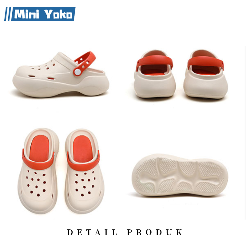 Mini Yoko Sandal Jelly Wanita Baim Wedges Import Lucu Sendal Baim Tinggi 2023 Kesehatan EVA Sandal Kodok Crocs Original Murah