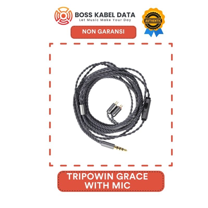 Tripowin Grace Cable OFC Silver Plated With Mic