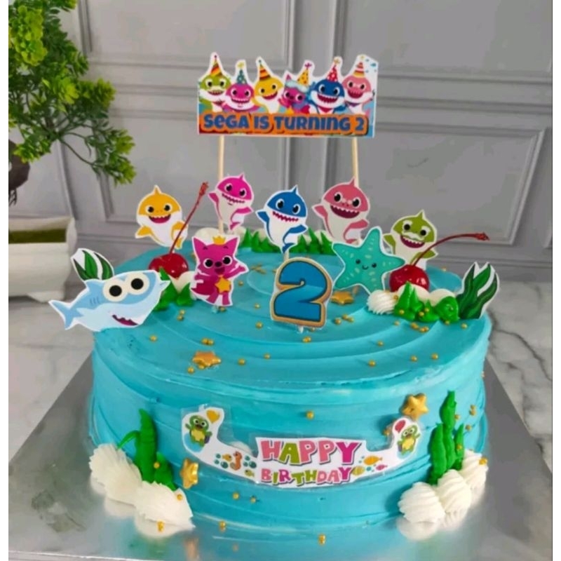 

Kue Ulang Tahun Baby Shark / Birthday Cake Bisa Semua Karakter