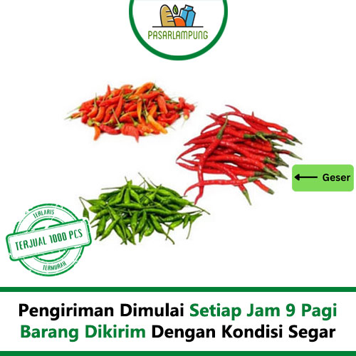 Cabe Merah Caplak Rawit Perbungkus 100 Gram Pasar Lampung