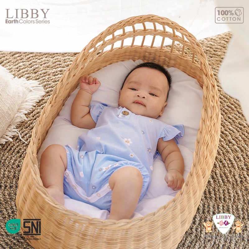 Libby “IVY RUFFLE JUMPER” Romper Libby baby 0-2tahun Earth color series