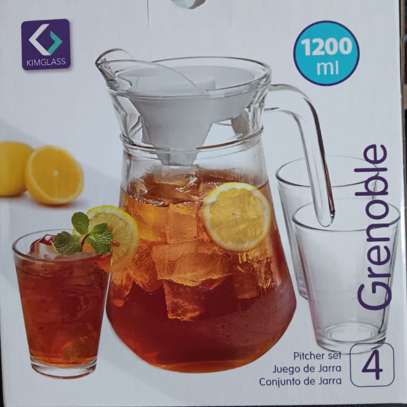 Teko Set Gelas Kalea 4pcs Kimglass / Teko+gelas Kado Pitcher