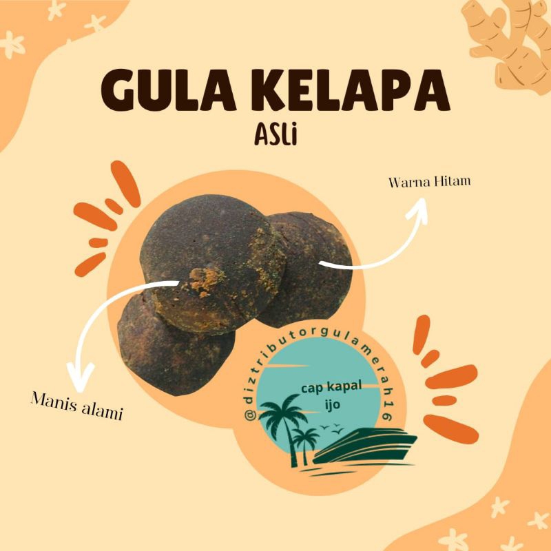 

gula merah kelapa asli warna hitam