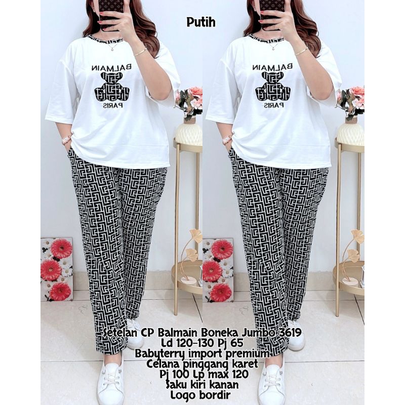 Setelan CP balmain boneka Jumbo M. 3619 Import