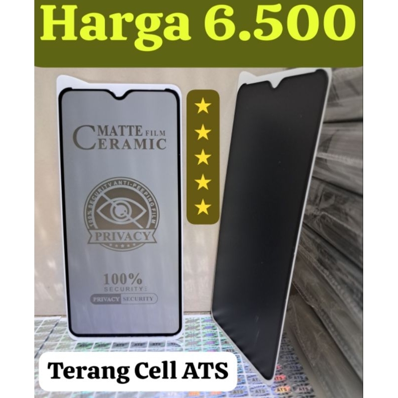 Anti Gores Spy Matte Film Ceramic 100% Security Anti-Peeping Film Privacy 100% Security Privacy Security Infinix Smart 3+ Infinix Smart 3 Plus Infinix S4