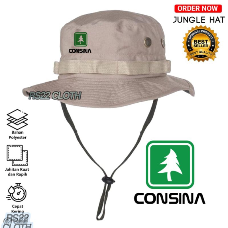 Topi Rimba Premium/Topi Gunung Outdoor/Topi Hiking Pria Wanita Lokal/CONSINA OUTDOOR LIFESTYLE