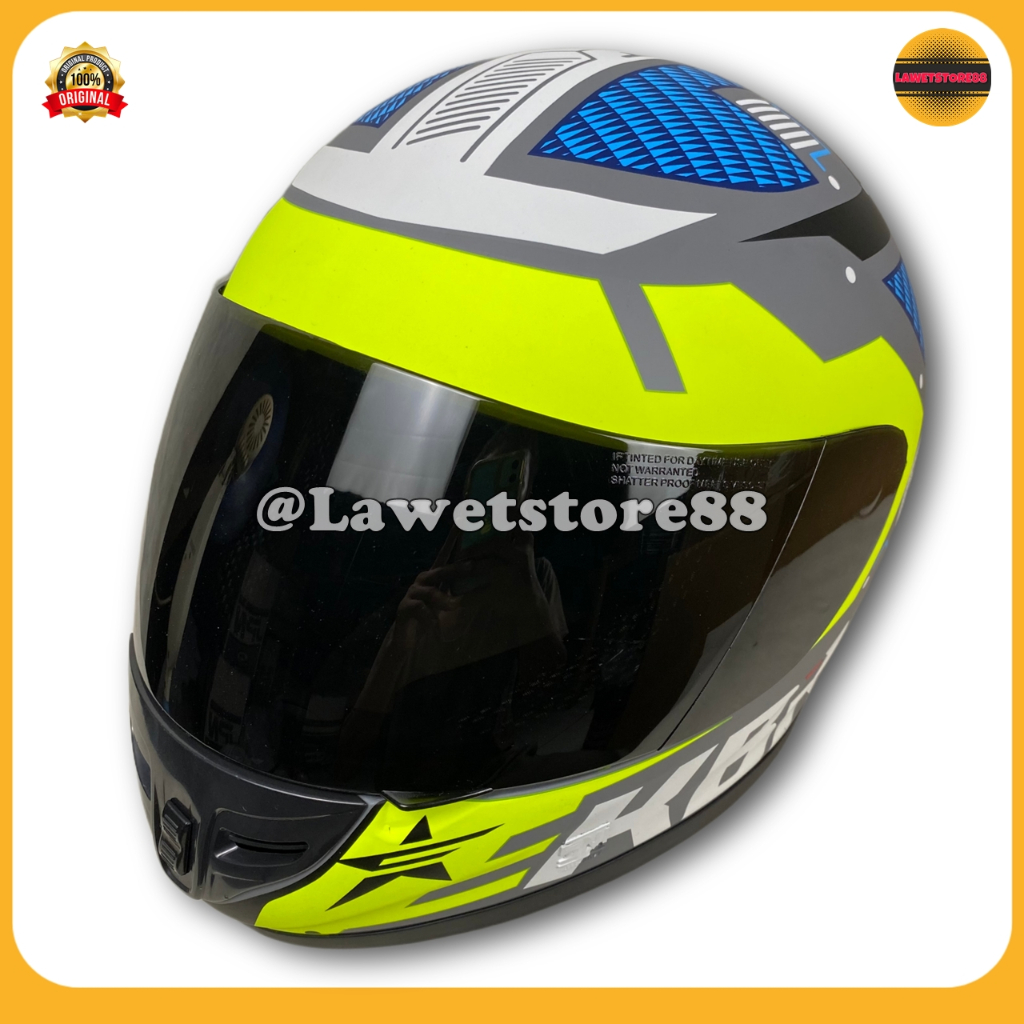 Helm Sepeda Motor Full Face Kbr Motif Venom K2 Dan Mandalika Original Helem Cakil Pria Wanita Dewasa