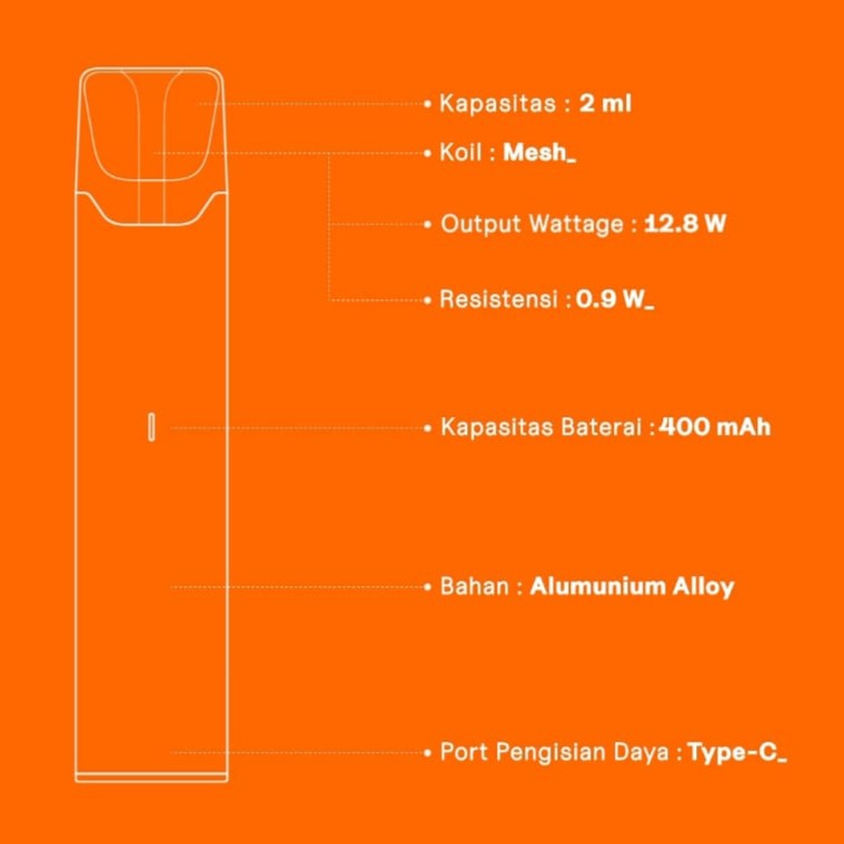 TAPS Pod 12W 400mAh Pods Kit Authentic by HEX Juice