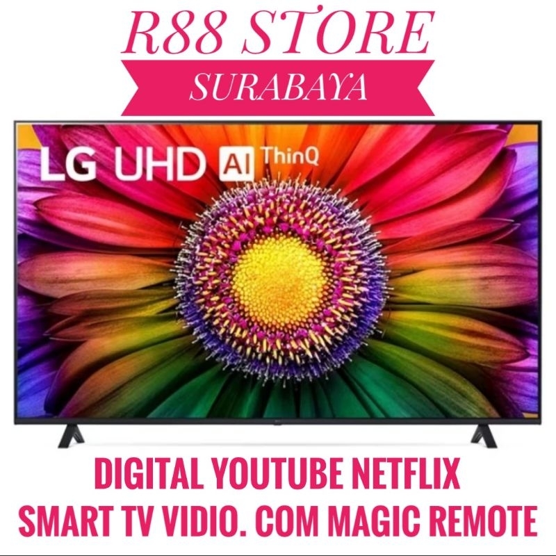 TV LG 50 INCH SMART TV 50UR8050PSB YOUTUBE NETFLIX VIDIO DIGITAL TV 50UR8050 GARANSI RESMI LG 1 TAHUN SERVICE SPAREPART