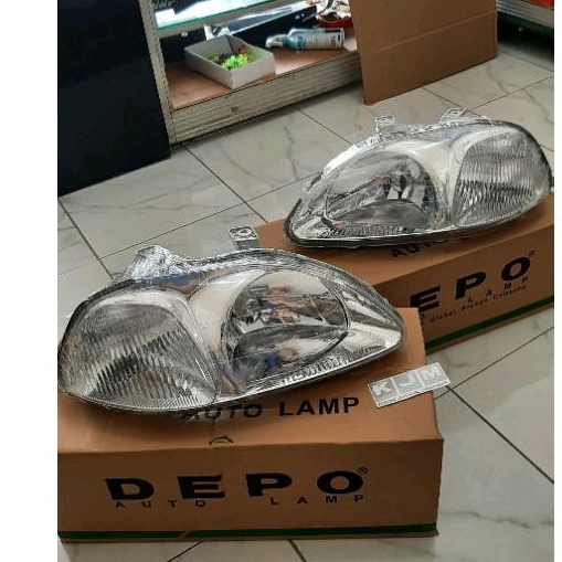 lampu depan utama headlamp civic ferio 96 97 98 depo harga per 1 buah