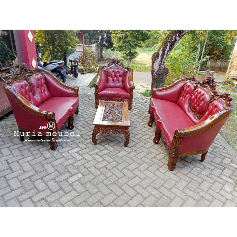 sofa tamu Ganesa jambu 3211