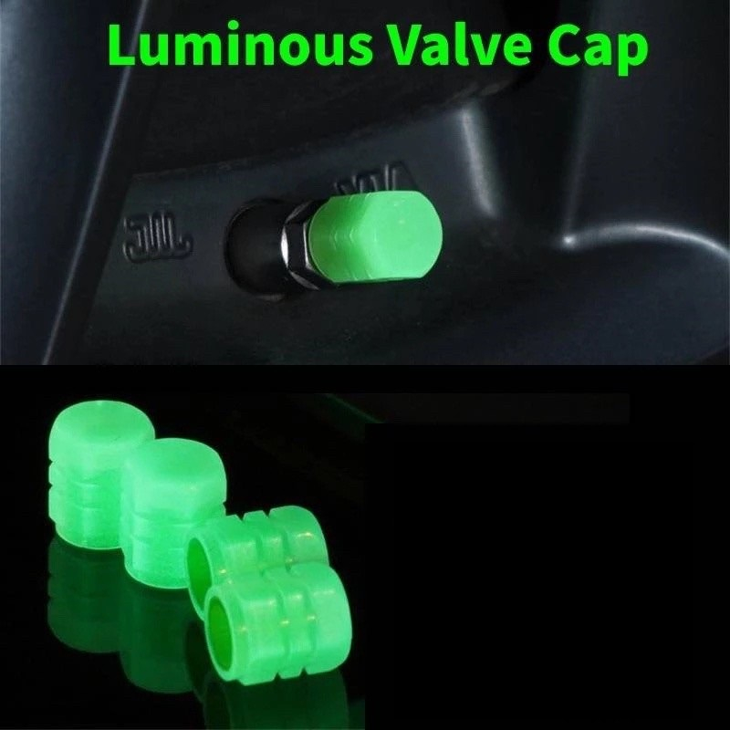 Tutup Pentil Ban Sepeda Motor Mobil Glow In The Dark Luminous Neon warna warni / glow in the dark