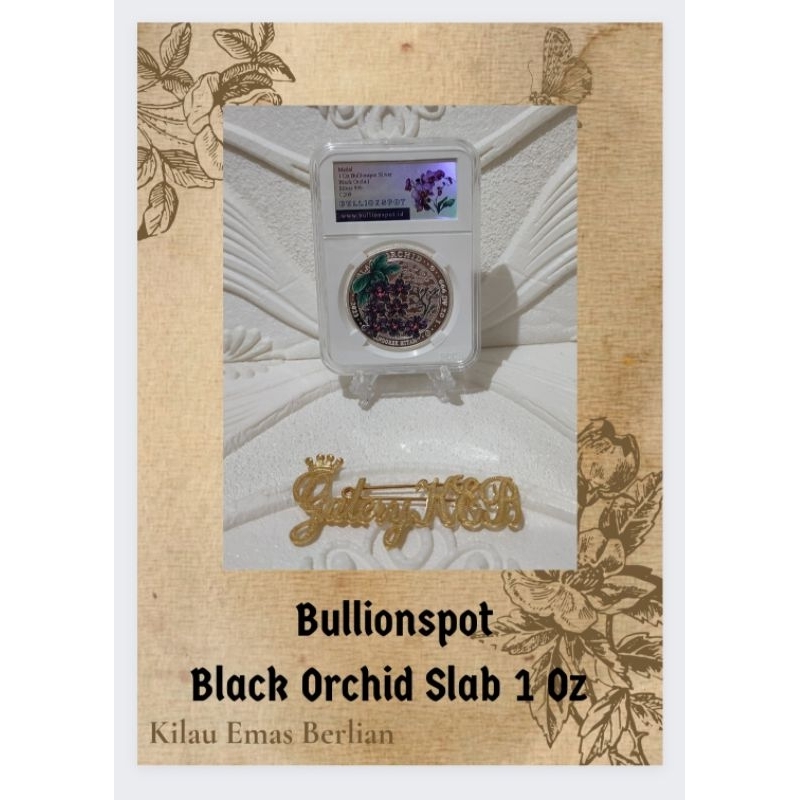 Bullionspot Black Orchid Slab 1 Oz / Silver Bullionspot Black Orchid Slab 1 Oz