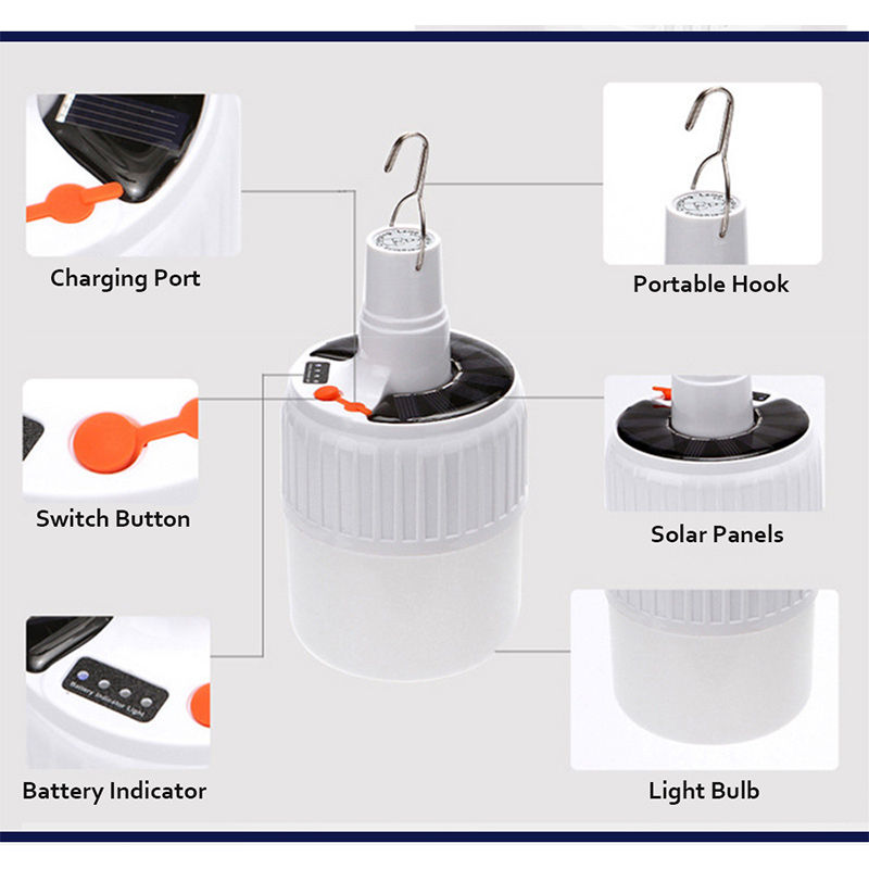 Perfin PFLG05 Lampu Tenda / Lampu Camping Rechargeable / Lampu Emergency / Lampu Outdoor