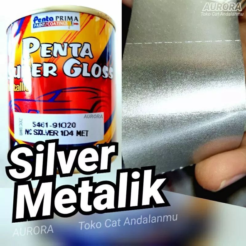 at Penta Super Gloss NC Silver 1D4 Met adalah cat duco yang berwana silver metalik 1kg