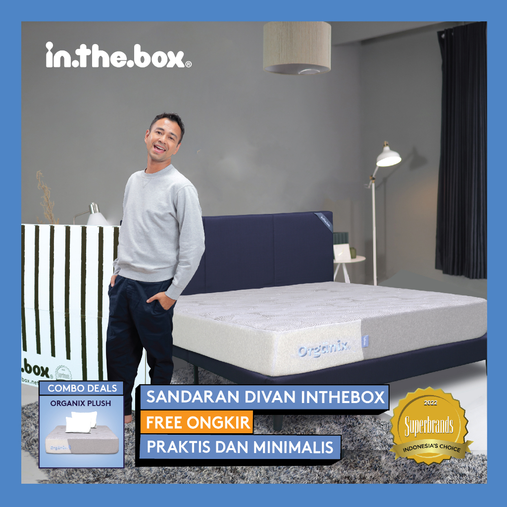 [Bundling] INTHEBOX Organix Plush & Divan Sandaran - Ukuran (90x200, 100x200, 120x200, 140x200, 160x