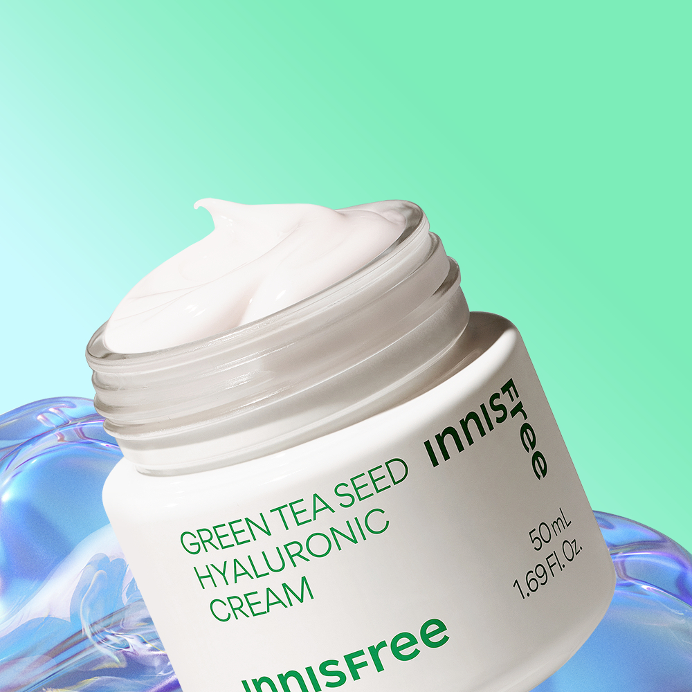 Innisfree Green Tea Seed Hyaluronic Cream 50ml / Pelembap untuk Kulit Kering