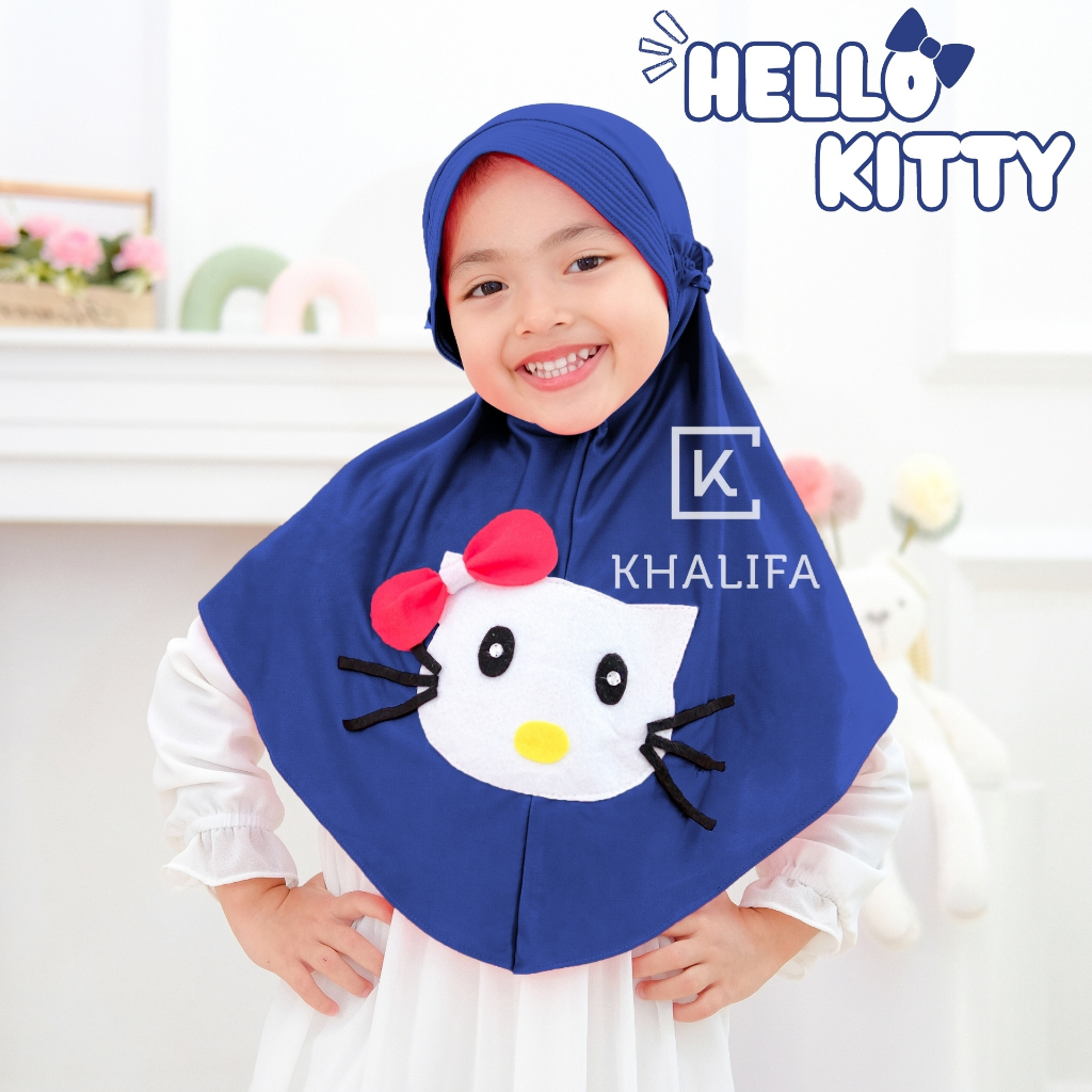 Jilbab Anak Karakter Hello Kitty / Jilbab Anak Bergo Hello Kitty / Hijab Anak Terbaru / JILBAB Anak 
