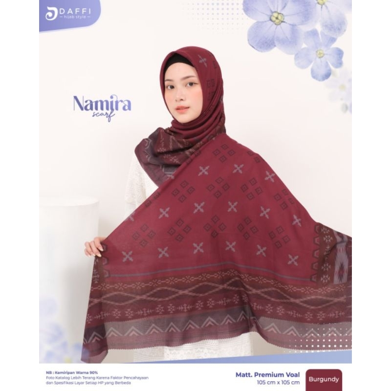 NAMIRA BEST SELLER DAFFI HIJAB SEGI EMPAT MOTIF SEGI EMPAT VOAL SEGI EMPAT DAFFI