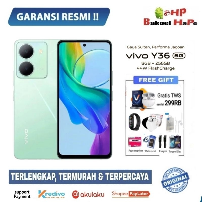 hp Vivo Y36 5G Ram 8/256 (8+8Gb Extended Ram) Garansi Resmi