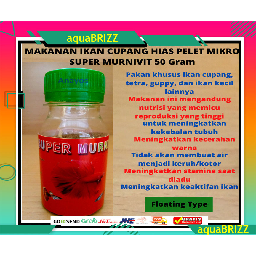 SUPER MURNIVIT -- Makanan ikan Cupang dan ikan hias kecil