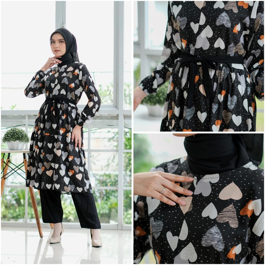 SETELAN TUNIK AYESHA // ONE SET RAYON || SET TUNIK RAYON JUMBO