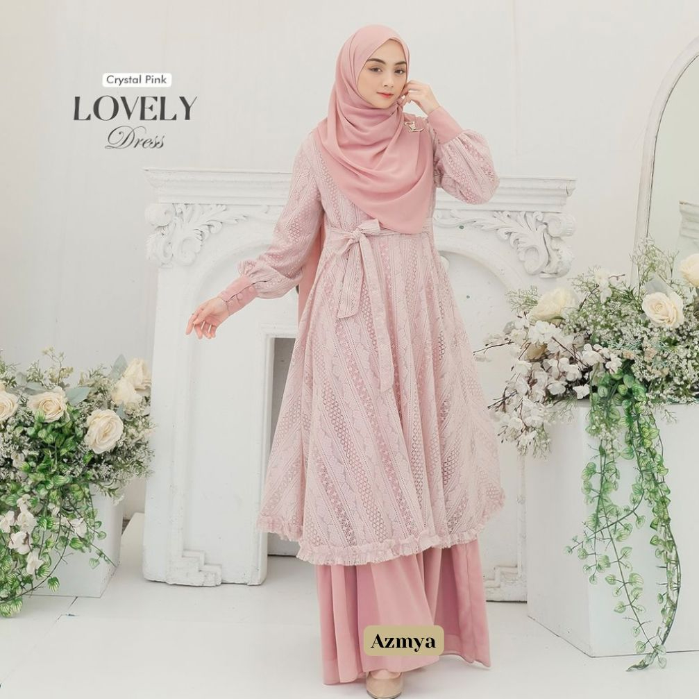 GAMIS BROKAT - LOVELY DRESS GAUN PESTA MIX CERUTY BABYDOLL - Kondangan Outfit Brukat