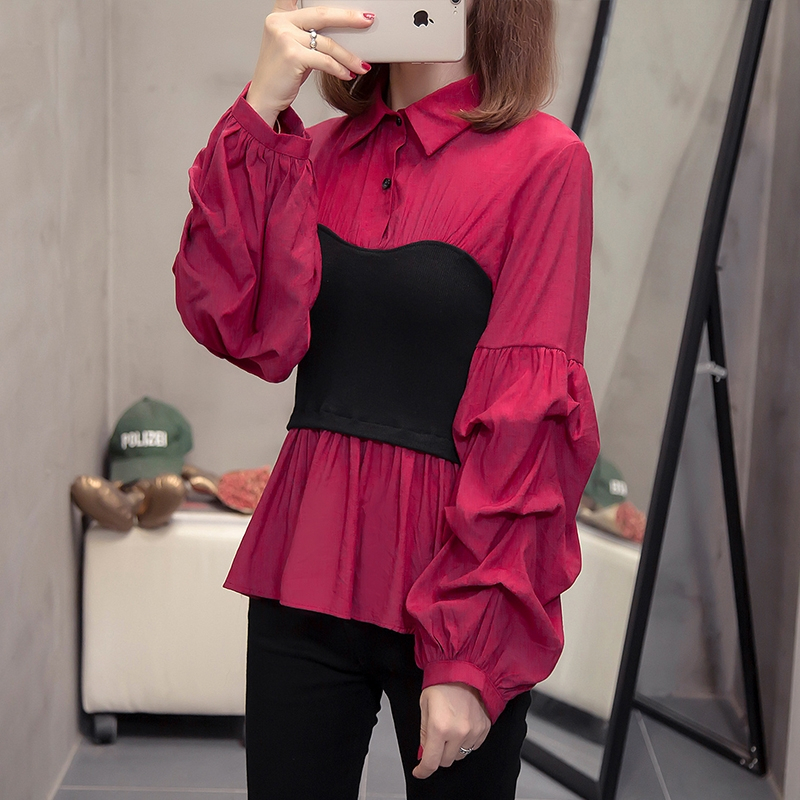 Top Atasan Kaos Blouse Perempuan Wanita Dewasa Import Lengan Puff Kimberly Molita