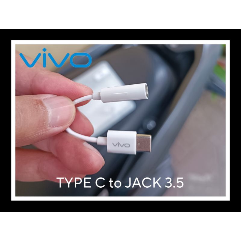 (ORIGINAL GARANSI) Converter / Splitter VIVO type C to Jack 3.5 Original 100% V21 V23 V25 T1 pro V27 V29E V30 Y100 X50 X60 X70 X80 Spliter Tipe c