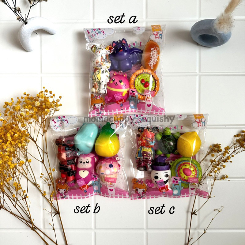 PROMO Squishy Paket Murah Spesial isi 5 dengan packaging ( slow soft)