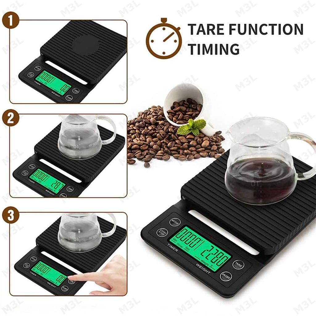 Timbangan Kopi Digital 5KG / 0.1GR Timer V60 Drip Coffee Scale