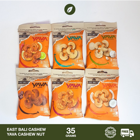 

[MT] East Bali Cashews - Yava - Cashew Nuts 35 Gr - Kacang Mede Bebas Gluten