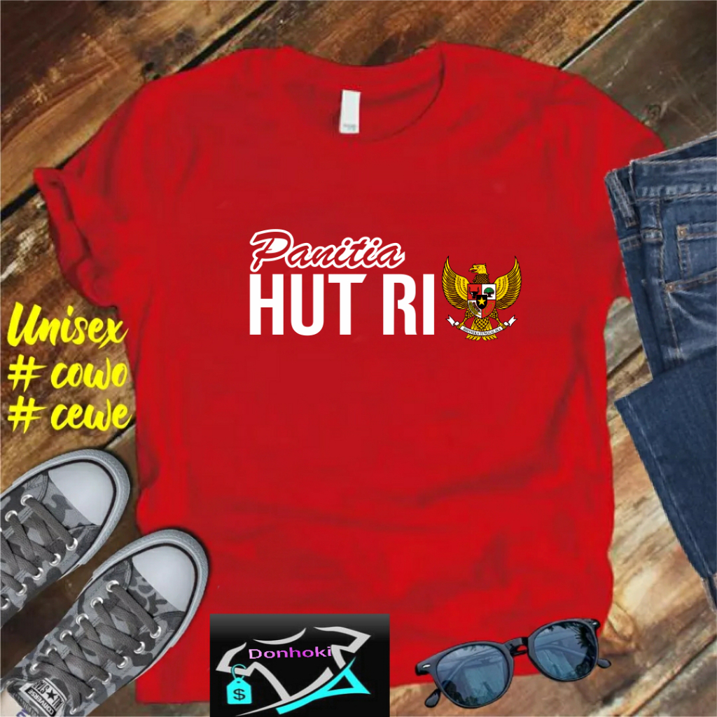 Kaos PANITIA  HUT RI 17 AGUSTUS 1945 KEMERDEKAAN INDONESIA/Kaos Terlaris Kualitas Terjamin Kaos Pria