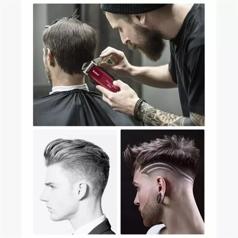 RB Mesin Cukur Rambut Cas Profesional Barbershop KEMEI KM-PG2600 Indikator Baterai Digital