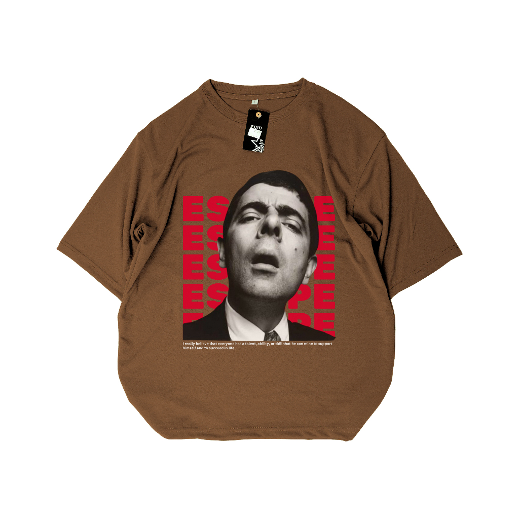 Mokokomo Kaos T-shirt Mr.Bean Oversize Atasan Oversize Unisex