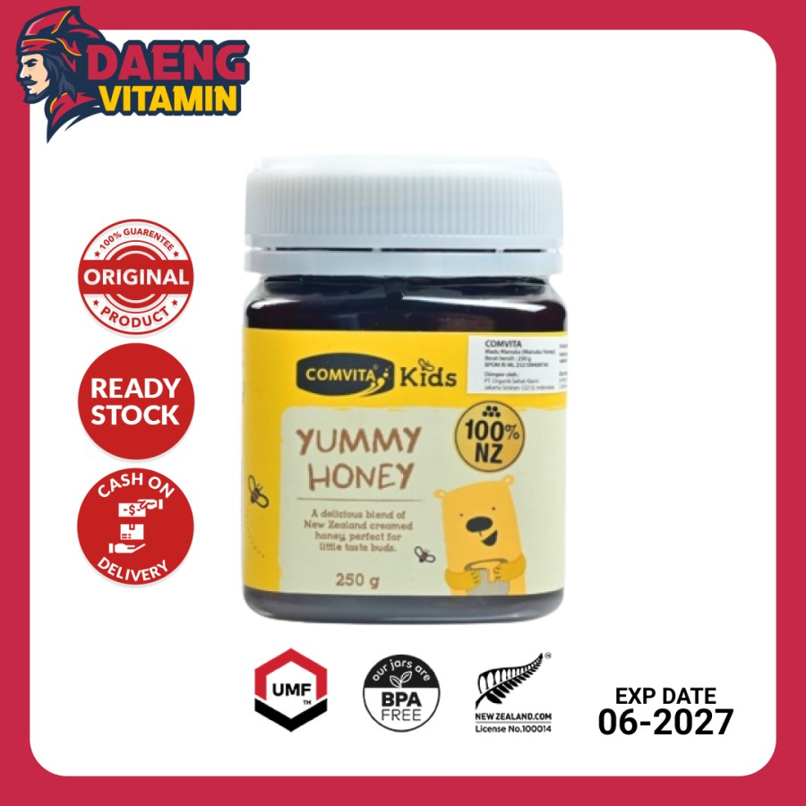 

Comvita Kids Yummy Honey 250g Madu Anak Asli 100% Murni Alami Original New Zealand 250 g