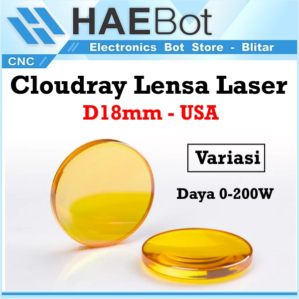 [HAEBOT] Cloudray Lensa Laser Co2 D18mm 18mm USA ZnSe FL CNC Fokus Focus Lens CL88 Head Cutting Engraver