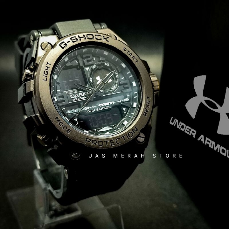 JAM TANGAN UNDER ARMOUR X G SHOCK GST FUL BLACK