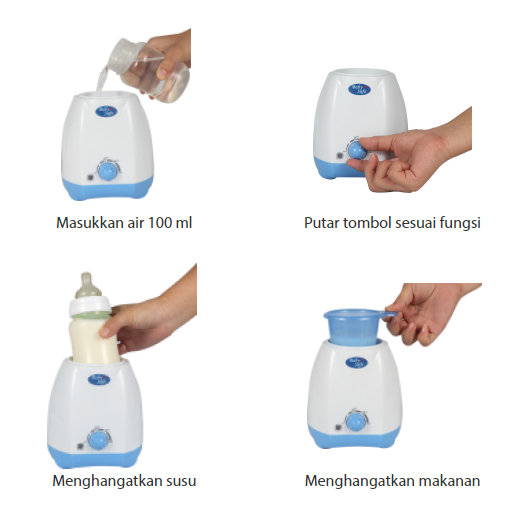 BABY SAFE TWIN BOTTLE WARMER Twin Sterlizer Botol Susu Muat 2 Kecil