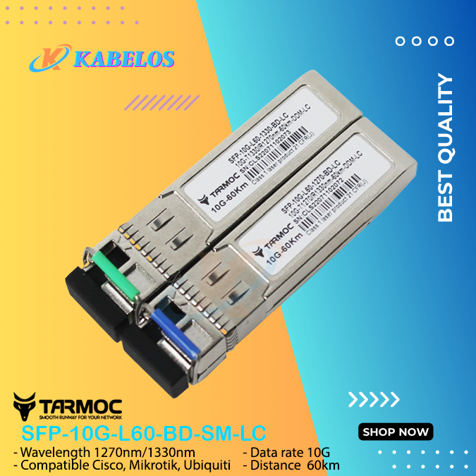 Tarmoc SFP-10G-L60-BD-LC | SFP+ 10G BiDi SM 60KM LC | SFP+ 10G 60KM LC