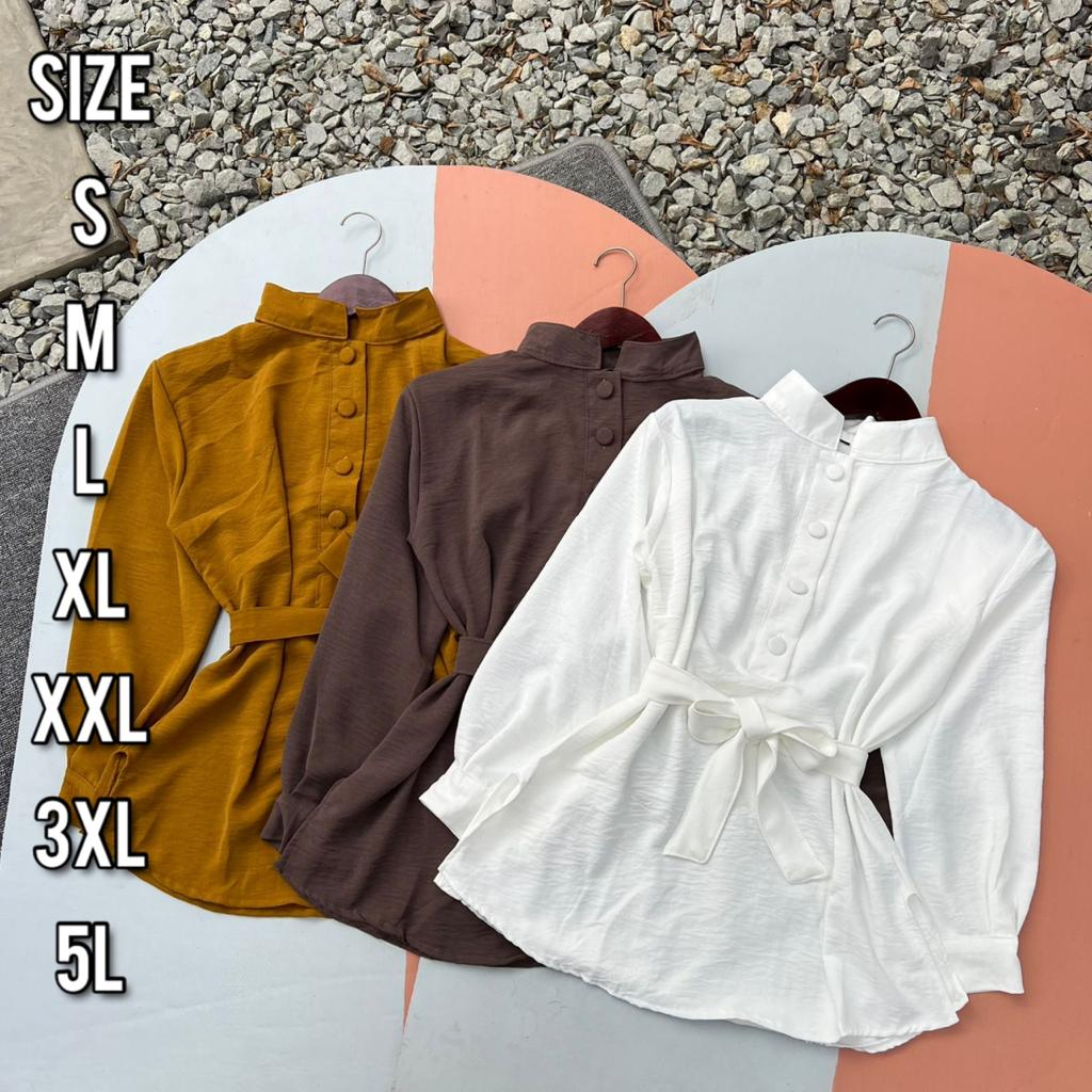 Nola Blouse - Ukuran S M L XL XXL 3XL 5L - Blouse Big Size - Blouse Jumbo - Atasan Wanita Jumbo