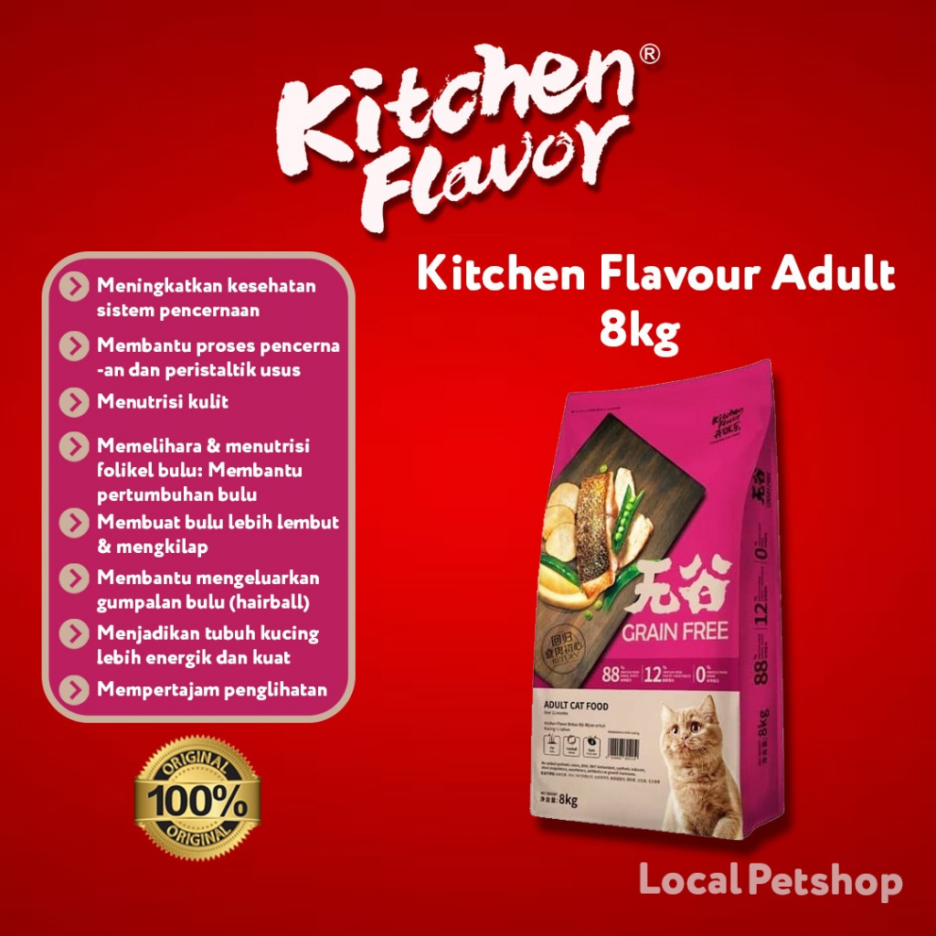 Makanan Kucing KITCHEN FLAVOR Adult Kemasan Freshpack 8 Kg Termurah