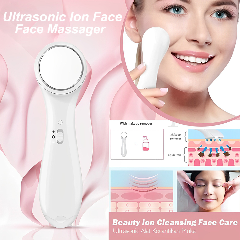 ZILLO Setrika Wajah Ion Face Massager Ultrasonic Makeup Tools Alat Pijat untuk Memudarkan Kerutan Di Kulit Muka